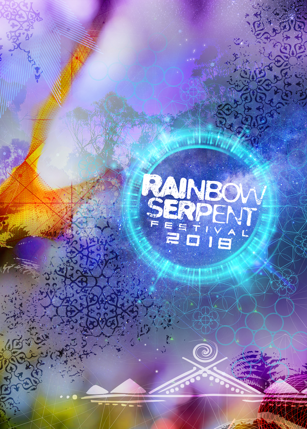 Rainbow Serpent Festival Branding hei.design
